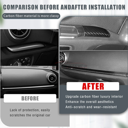 Audi A3 8V S3 RS3 Carbon Fiber Interior Trim Kit (7PCS, 2012-2020)