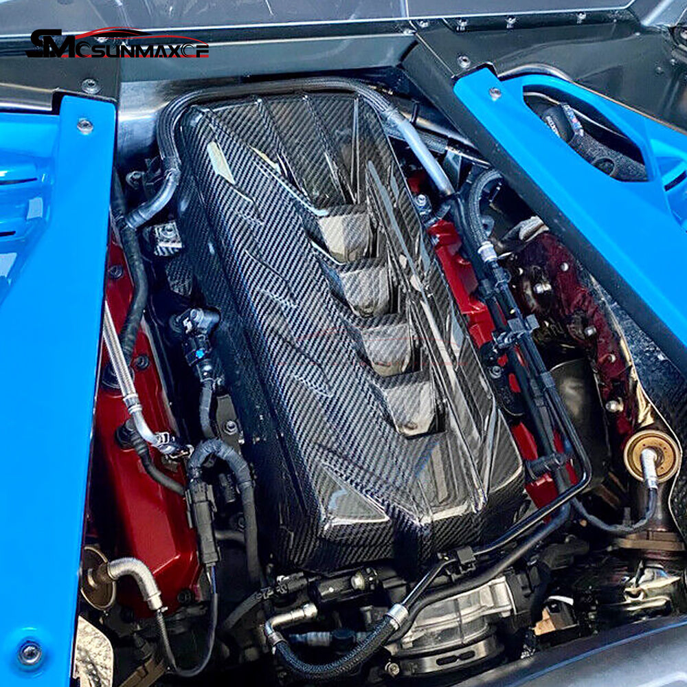 Corvette C8 Convertible Coupe Z51 Carbon Fiber Engine Bay Hood Cover (2020-2024)