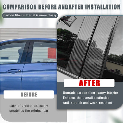 BMW 3 Series G20 330i M340i Carbon Fiber B-Pillar Cover (2019-2020)