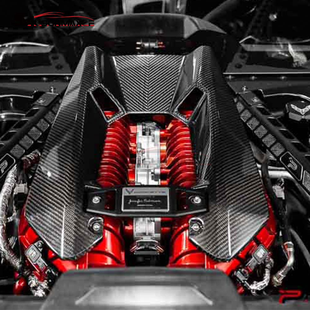 Chevrolet Corvette C8 Z06 2023-2024 Carbon Fiber Hood Engine Bay Cover Trim
