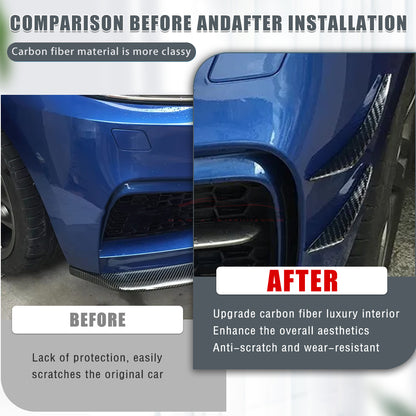 BMW M2 M3 M5 M6 Carbon Fiber Front Bumper Canards Spoiler Fins