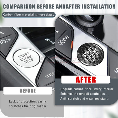 BMW 2 3 4 Series G20 G80 G82 G83 Carbon Fiber Start Stop Button Cover (2020-2024)