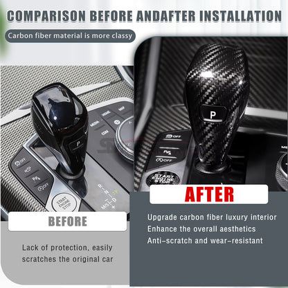 BMW 3 & 4 Series G20 G21 G22 G23 G26 Carbon Fiber Gear Knob Cover (2020)