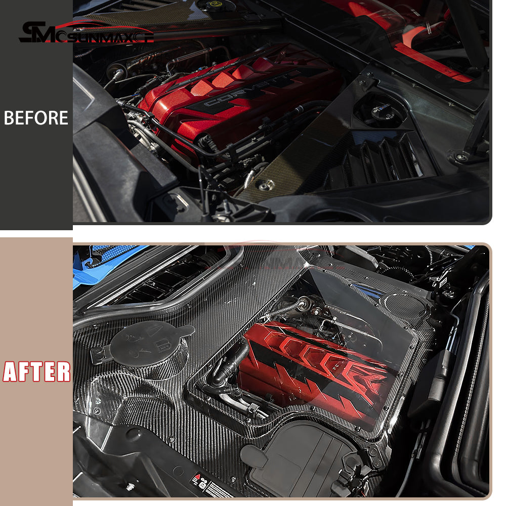 Corvette C8 Convertible Carbon Fiber Rear Engine Bay Hood (2020-2024)