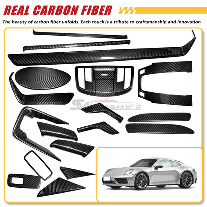 Carbon Fiber Window Lift Switch Decals for Porsche 911 992 (2019-2024)