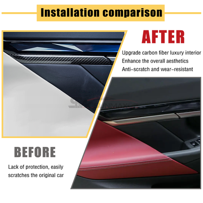 BMW 5 Series G60 G68 i5 M60 Carbon Fiber Door Panel Trim (2024)