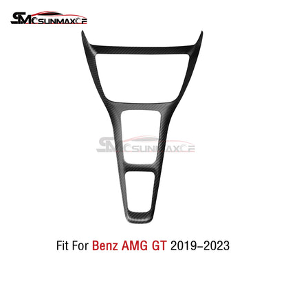 Carbon Fiber Center Console Panel Frame Cover for Mercedes AMG GT/GTS/GTR (2019-2023)