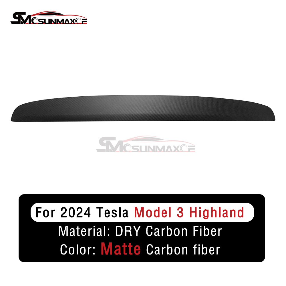 Tesla Model 3 Highland 2024 Carbon Fiber Dashboard Panel Replacement