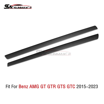 Carbon Fiber Door Panel Strip Covers for Mercedes AMG GT/GTS/GTR (2015-2023)