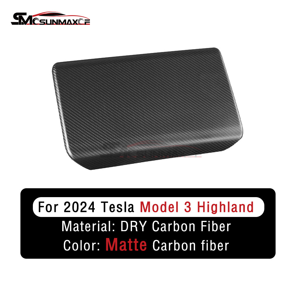 Tesla Model 3 Highland 2024 Carbon Fiber Center Console Armrest Cover