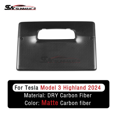 Tesla Model 3 Highland 2024 Carbon Fiber Center Console Touchscreen Cover Trim