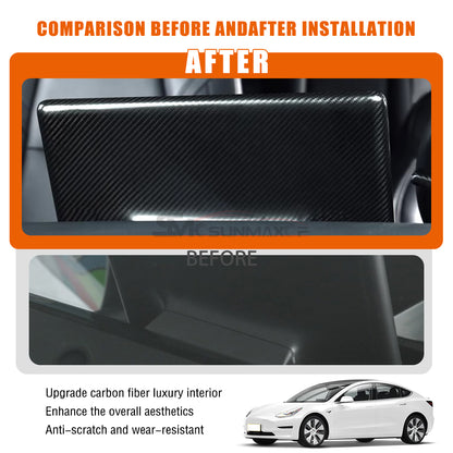 Tesla Model 3 Highland 2024 Carbon Fiber Center Console Touchscreen Cover Trim