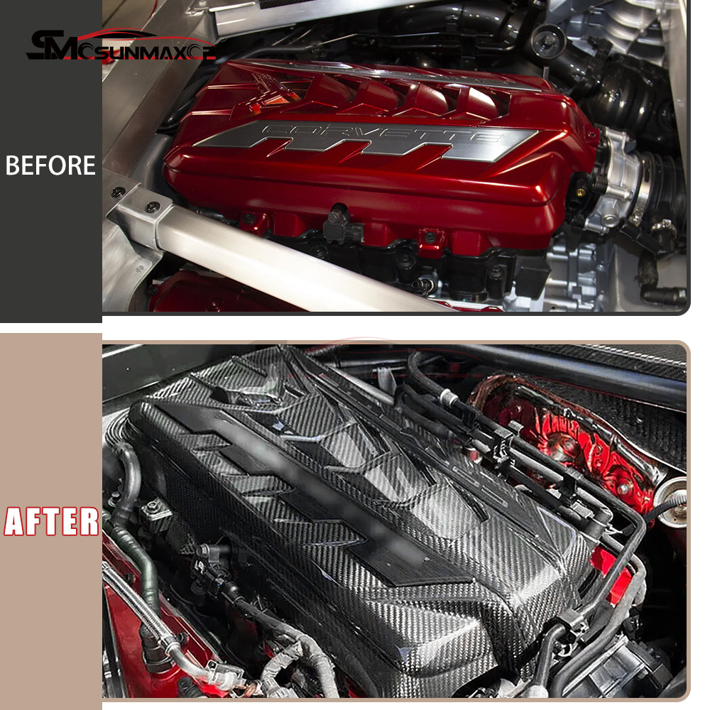 Corvette C8 Convertible Coupe Z51 Carbon Fiber Engine Bay Hood Cover (2020-2024)