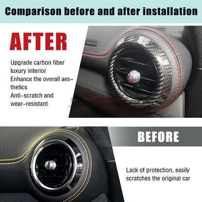 Real Carbon Fiber Dashboard Air Outlet Vent Ring Cover for Mercedes AMG GT/GTS/GTR (2015-2023)