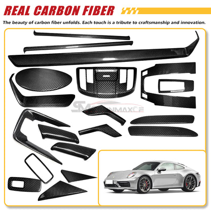 Porsche 911 992 Carbon Fiber Shift Panel Trim (2019-2024)