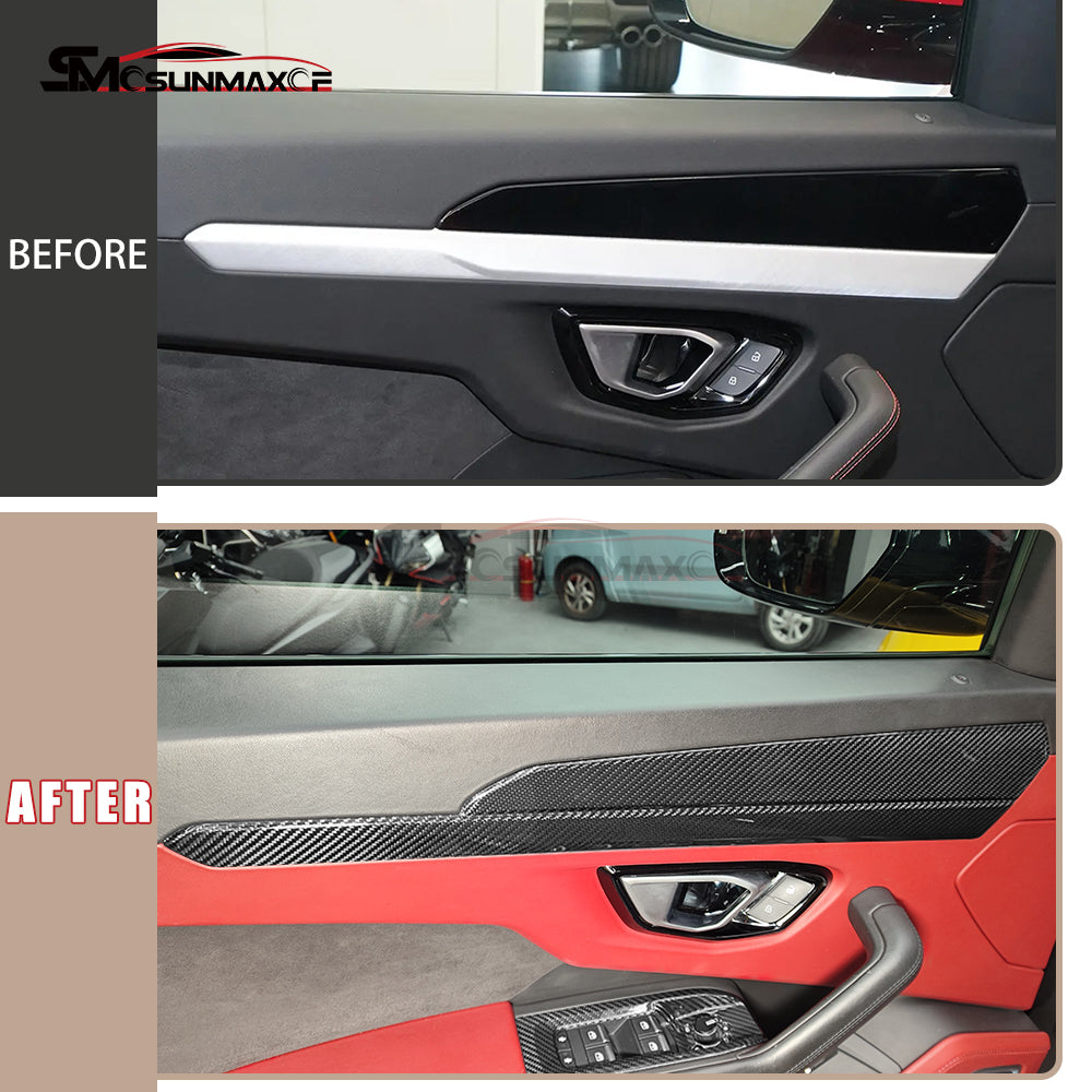 Lamborghini Urus Carbon Fiber Door Panel Trim Covers (2018-2025)