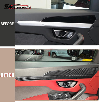 Lamborghini Urus Carbon Fiber Door Panel Trim Covers (2018-2025)