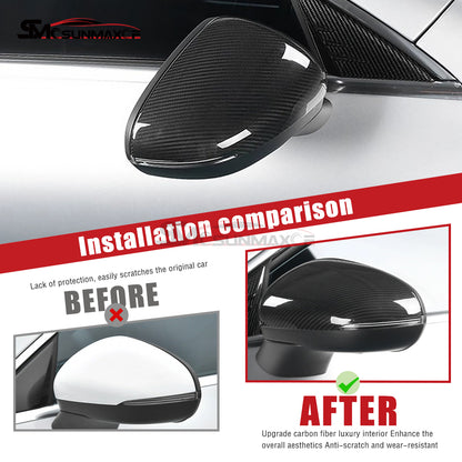 Mercedes-Benz A-Class CLA W177 V177 C118 A35 A45 Carbon Fiber Side Mirror Covers (LHD, 2020-2023)