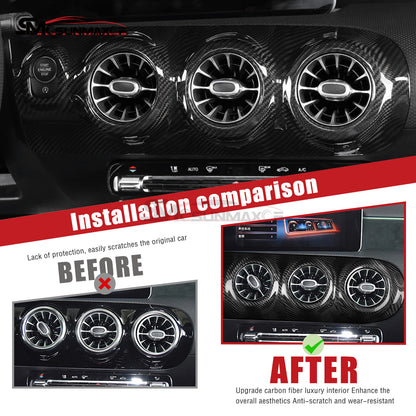 Mercedes-Benz CLA C118 W177 V177 A35 A45 Carbon Fiber Dashboard Air Vent Cover (LHD/RHD)