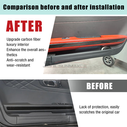 Carbon Fiber Door Panel Strip Covers for Mercedes AMG GT/GTS/GTR (2015-2023)