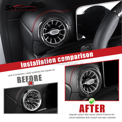 Mercedes-Benz CLA C118 W177 V177 A35 A45 Carbon Fiber Dashboard Air Vent Ring Cover