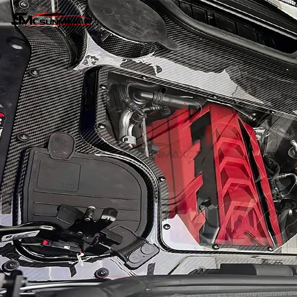 Corvette C8 Convertible Carbon Fiber Rear Engine Bay Hood (2020-2024)