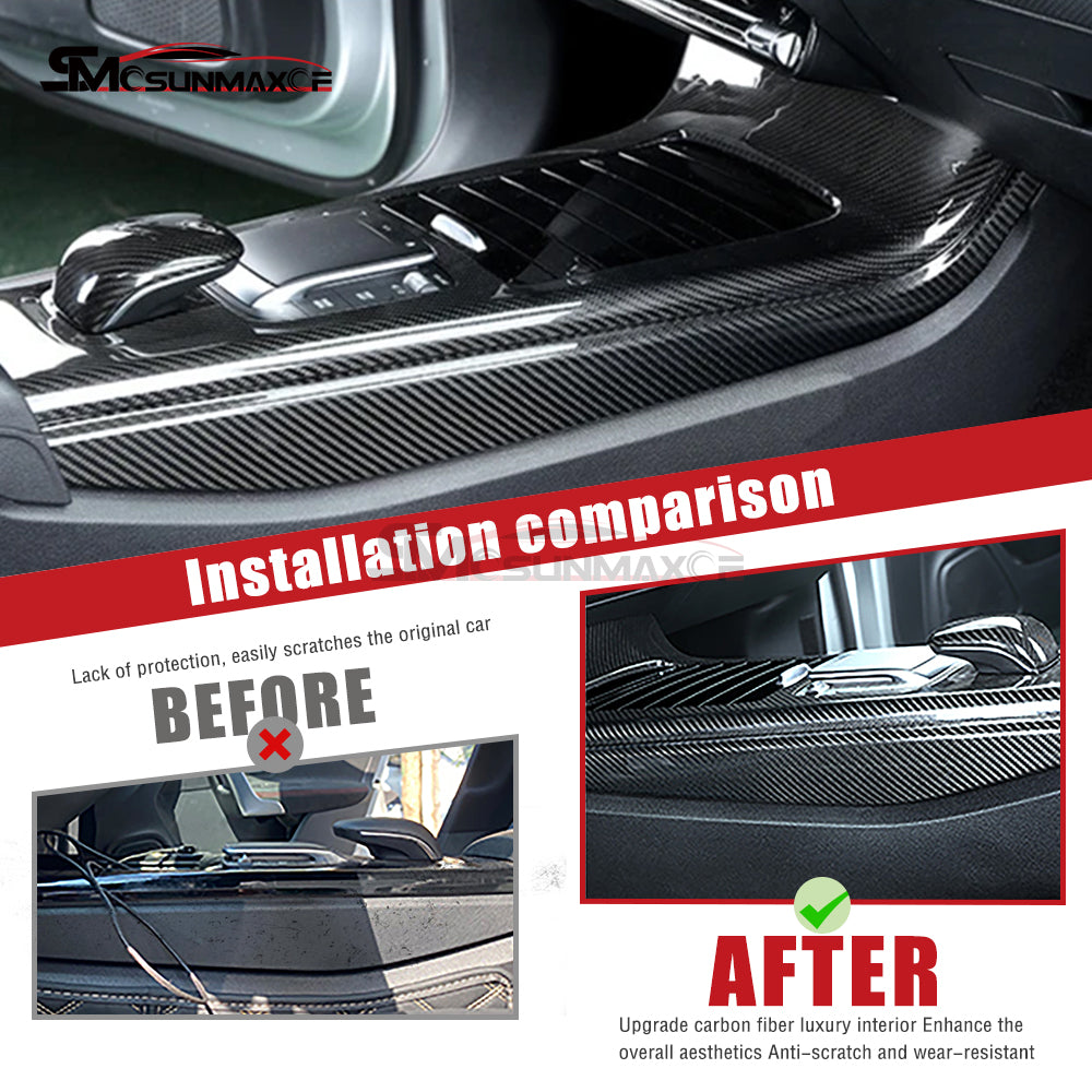 Mercedes-Benz CLA AMG A-Class A35 A45 W177 V177 C118 Carbon Fiber Gear Shift Panel Trim (2020-2023)