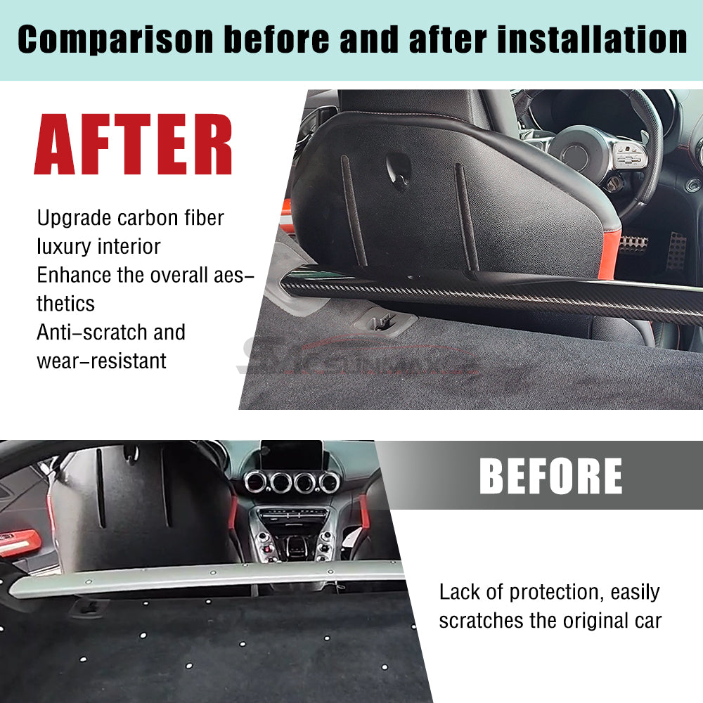 Carbon Fiber Rear Strut Bar Cover for Mercedes AMG GT/GTS/GTR (2015-2018)