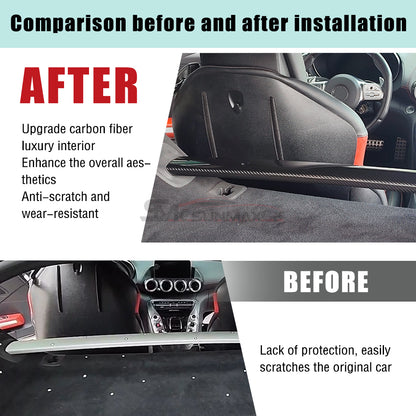 Carbon Fiber Rear Strut Bar Cover for Mercedes AMG GT/GTS/GTR (2015-2018)