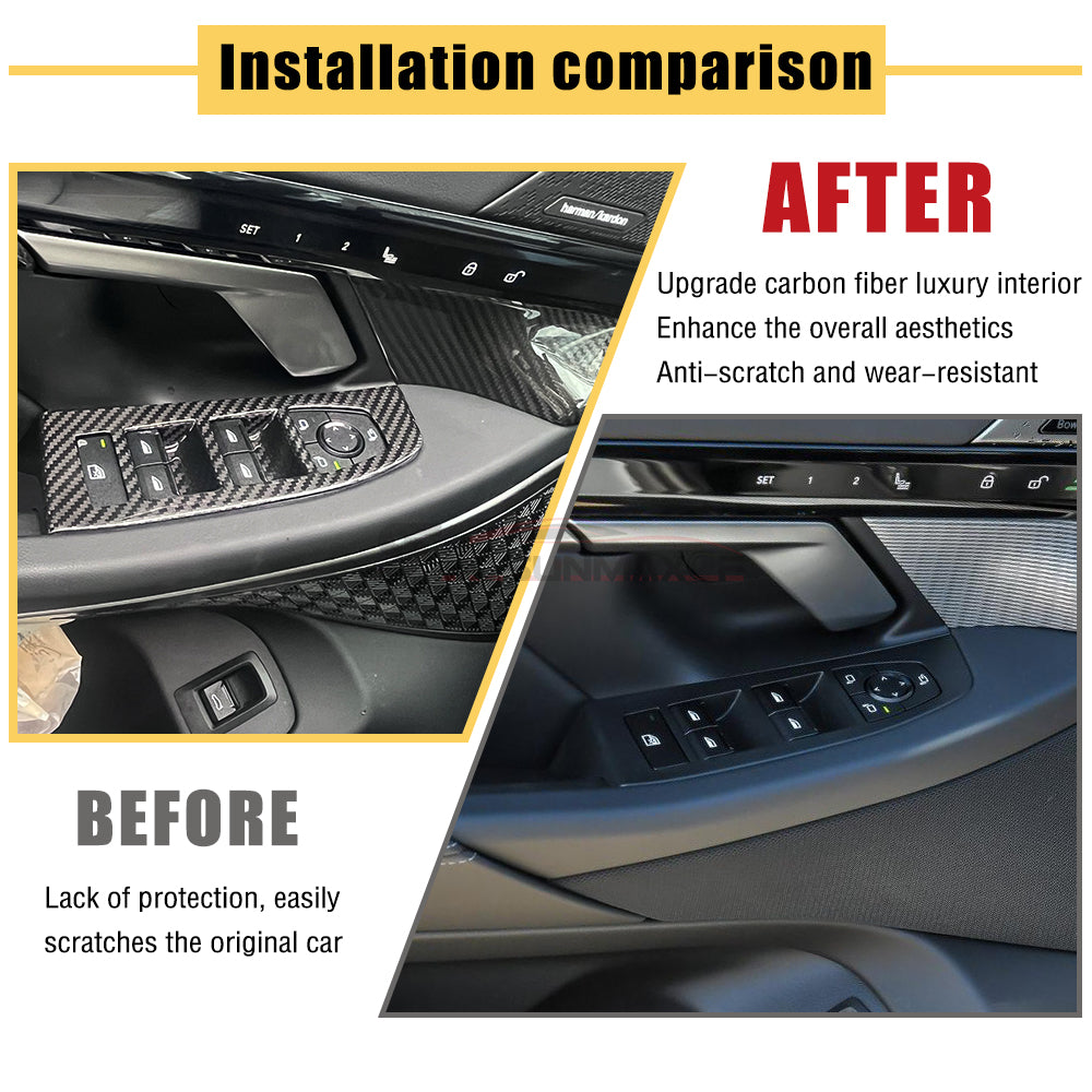 BMW 5 Series G60 G68 i5 Carbon Fiber Window Switch Panel Cover (2024)