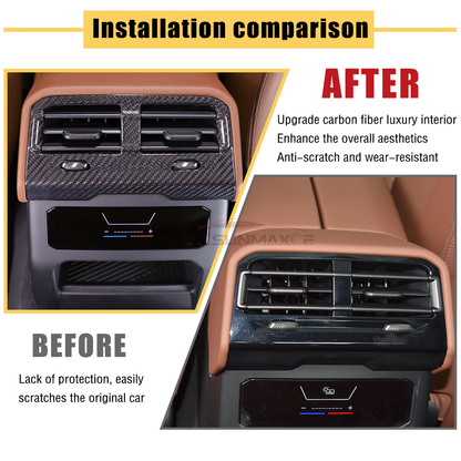 BMW 5 Series G60 G68 i5 M60 Carbon Fiber Rear Air Vent Frame Cover (2024+)