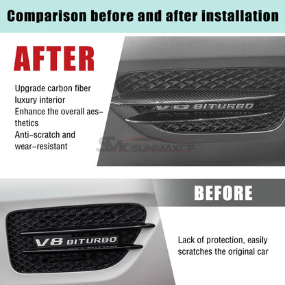 Carbon Fiber Side Fender Air Vent Cover for Mercedes AMG GT/GTS/GTR/GTC (2015-2023)