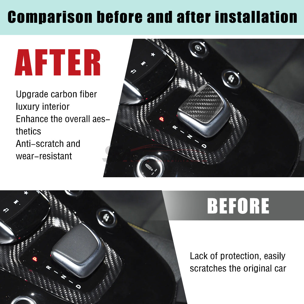 Carbon Fiber Gear Shift Knob Cover for Mercedes AMG GT/GTS/GTR (2015-2018)