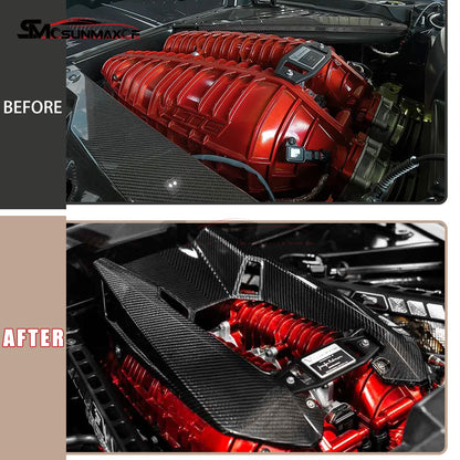 Chevrolet Corvette C8 Z06 2023-2024 Carbon Fiber Hood Engine Bay Cover Trim
