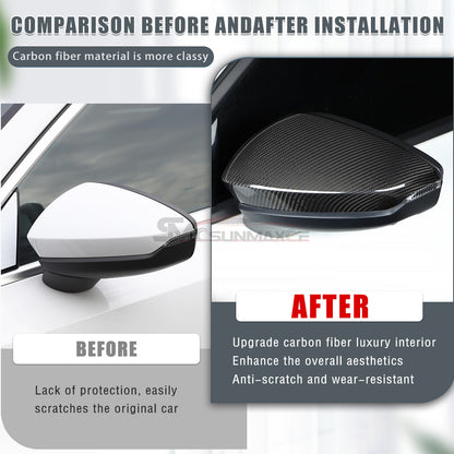 Audi A3 8Y S3 RS3 Carbon Fiber Side Mirror Covers (LHD, 2021-2024)