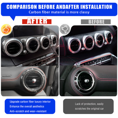 Carbon Fiber Dashboard Air Vent Outlet Covers for Mercedes AMG GT/GTS/GTR (2019-2023)