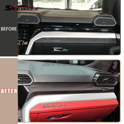 Lamborghini Urus Carbon Fiber Dashboard & Console Trim (3pcs, 2018-2025)