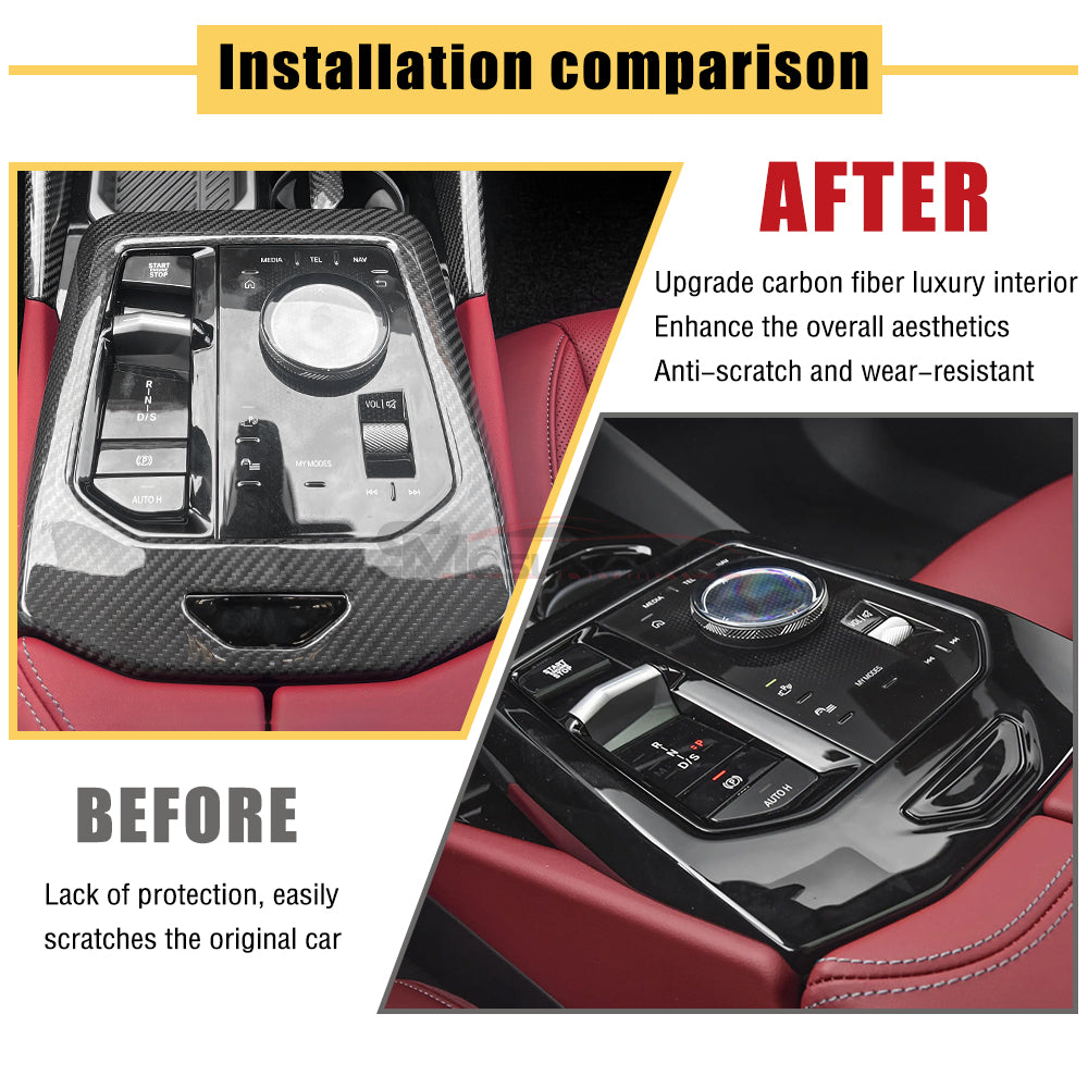BMW 5 Series i5 M60 G60 G68 Carbon Fiber Center Console Panel Trim (2024)