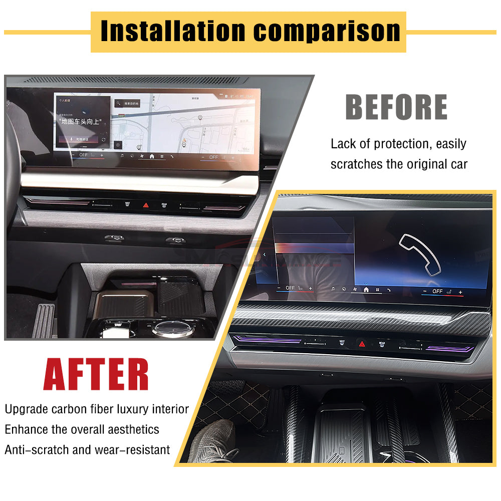 BMW 5 Series i5 G60 G68 M60 Carbon Fiber Dashboard Navigation Trim (2024)