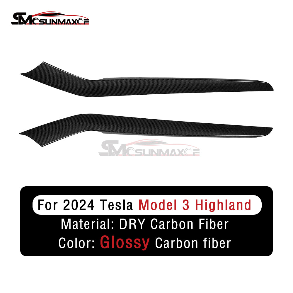 Tesla Model 3 Highland 2024 Carbon Fiber Center Console Gear Shift Side Trim Panel