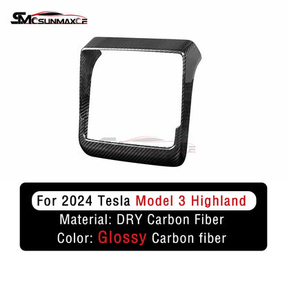 Tesla Model 3 Highland 2024 Carbon Fiber Rear Air Vent Frame Cover Trim