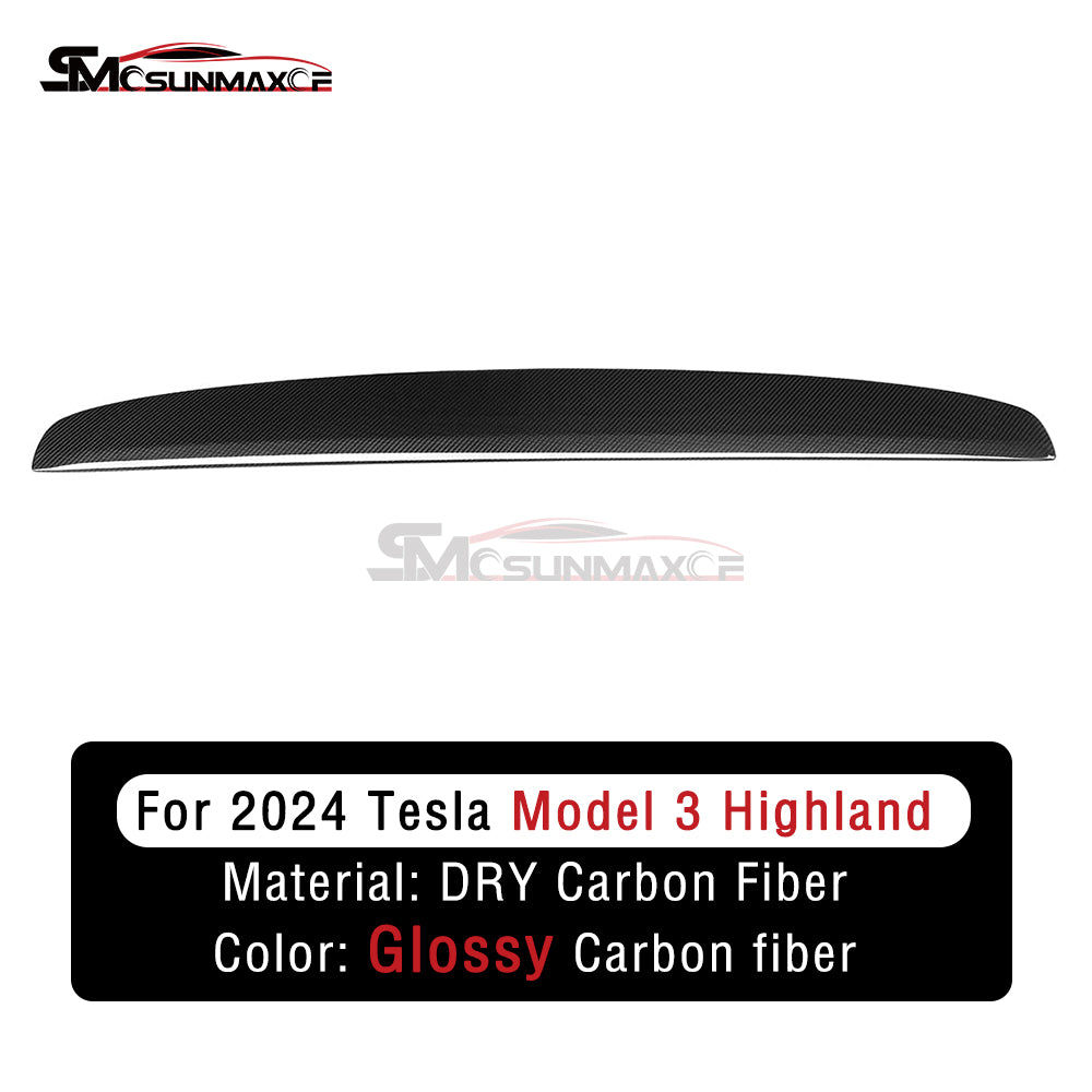 Tesla Model 3 Highland 2024 Carbon Fiber Dashboard Panel Replacement
