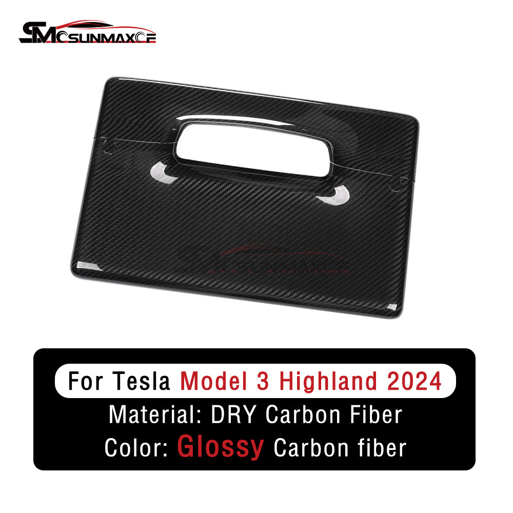 Tesla Model 3 Highland 2024 Carbon Fiber Center Console Touchscreen Cover Trim