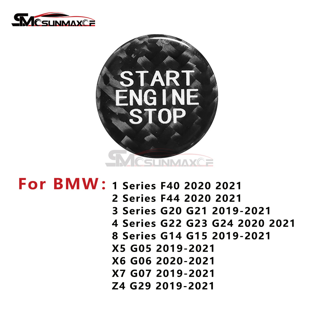 BMW 2 3 4 Series G20 G80 G82 G83 Carbon Fiber Start Stop Button Cover (2020-2024)
