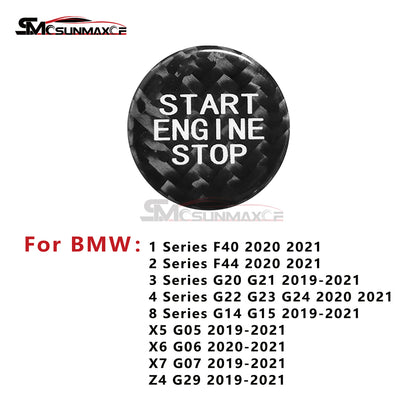 BMW 2 3 4 Series G20 G80 G82 G83 Carbon Fiber Start Stop Button Cover (2020-2024)