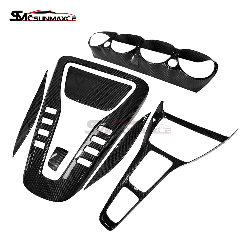 7pcs Carbon Fiber Dashboard Air Vent & Center Console Trim Kit for Mercedes AMG GT/GTS/GTR (2019-2023)