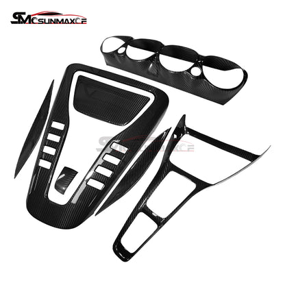 7pcs Carbon Fiber Dashboard Air Vent & Center Console Trim Kit for Mercedes AMG GT/GTS/GTR (2019-2023)