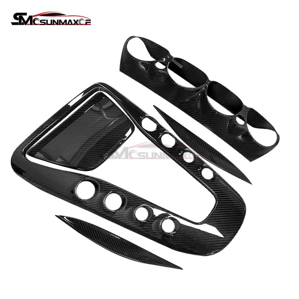 Real Carbon Fiber 5PCS Center Console Panel Kit for Mercedes AMG GT/GTS/GTR (2016-2018)