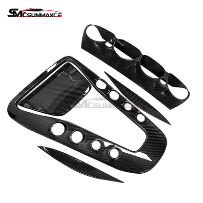 Real Carbon Fiber 5PCS Center Console Panel Kit for Mercedes AMG GT/GTS/GTR (2016-2018)