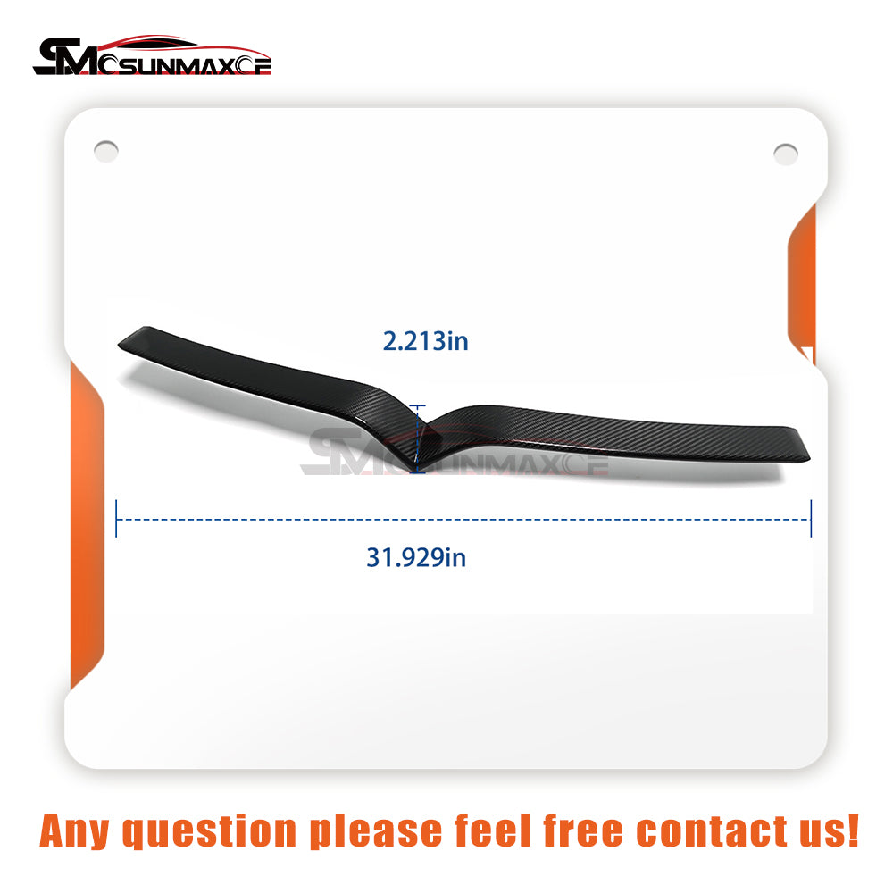 Tesla Model S 2021-2023 Real Carbon Fiber Front Bumper Center Grille Cover